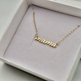 10k Yellow Gold & Sterling Silver Mama Necklace Pre-order