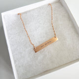 Custom Handwriting Bar Necklace Pre-order