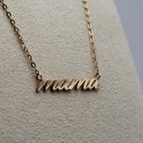 10k Yellow Gold & Sterling Silver Mama Necklace Pre-order